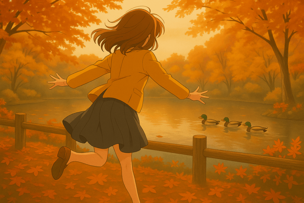 夕暮れ、寄り添うふたり