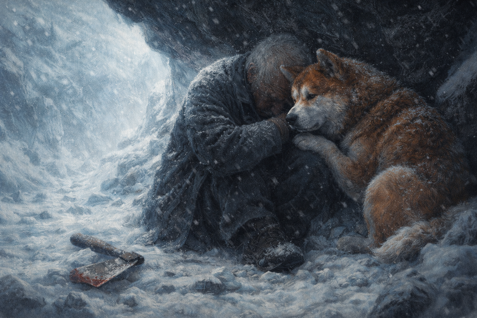 右足をナタで切断したじっ様と熊犬リキ