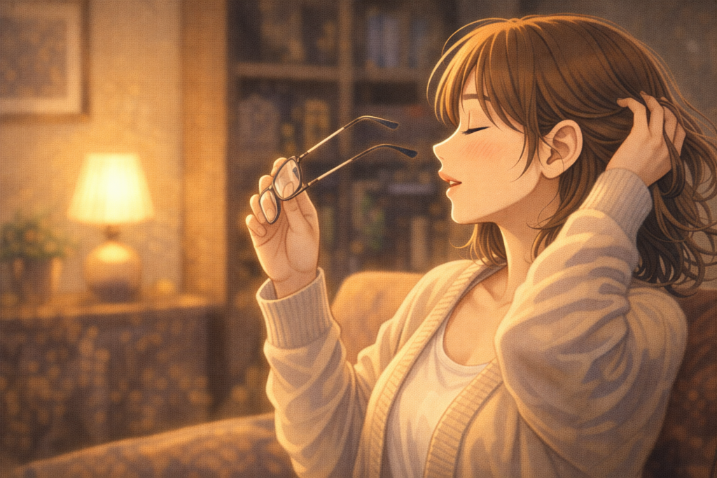 最後まで読んでいただき、ありがとうございます。事件のざわめきから少し離れて、メガネを外してふぅっと息をつく——そんな読後タイム...。