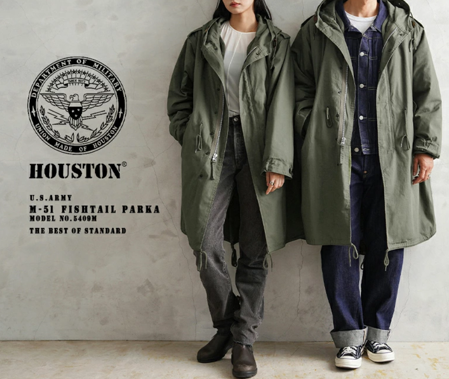 HOUSTON M-51パーカ モッズコート 青島モデル 5409M