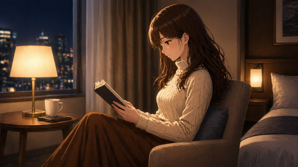 ホテルで読書